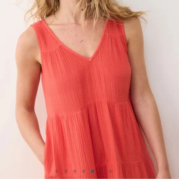 Marine Layer Corinne Sleeveless Double Cloth Cotton Maxi Dress - Picture 3 of 16